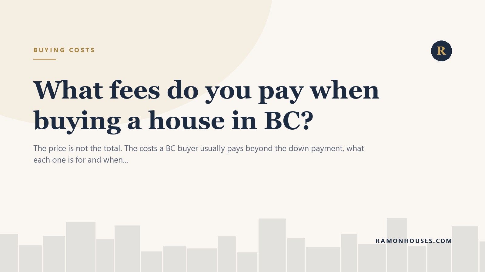 What fees do you pay when buying a house in BC?