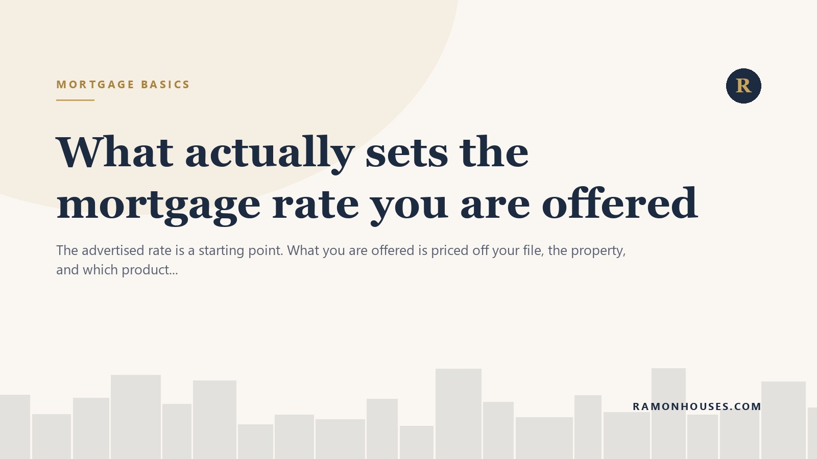 What actually sets the mortgage rate you are offered