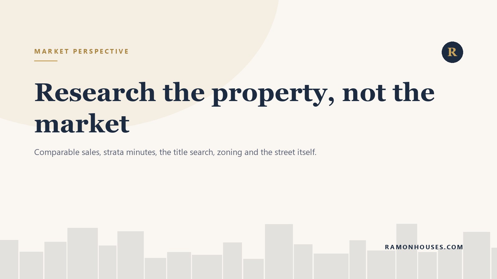 Research the property, not the market