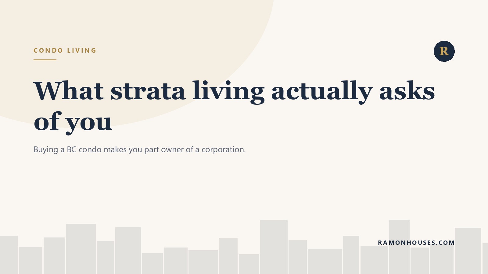 What strata living actually asks of you